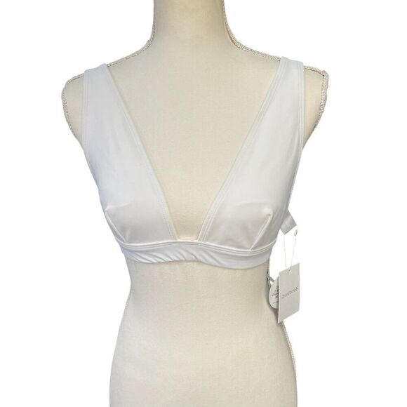 Zimmermann Separates NWT Bonded Wide Tri Bra Swim Top White Size 6/8 A/B - Picture 1 of 8